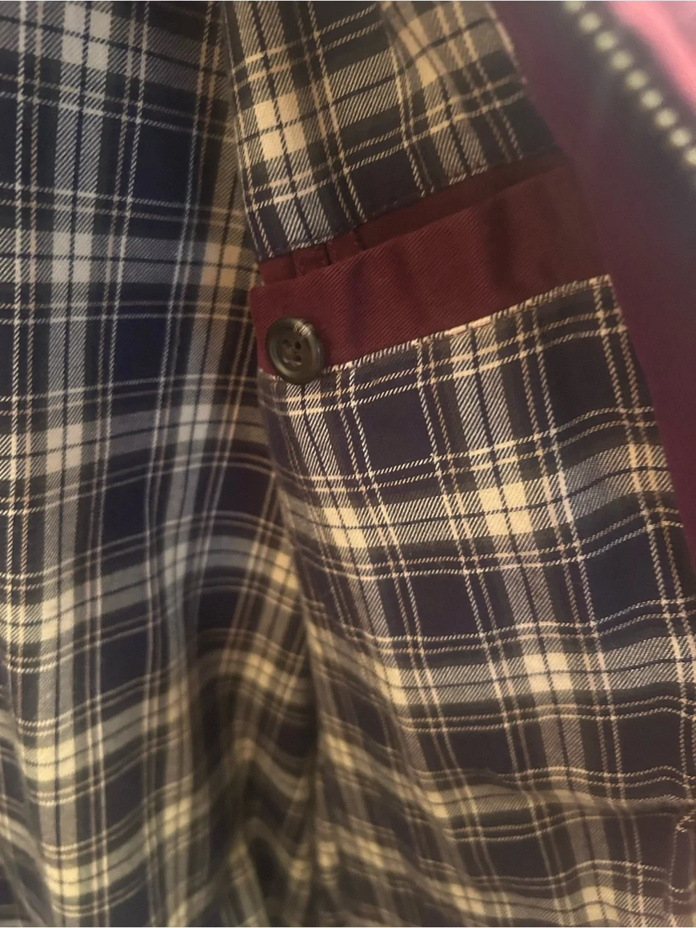 EUC Polo-Ralph Lauren 90’s Vintage Burgundy Harrington Jacket w/Brown Collar. L